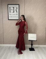 فستان منال احمر