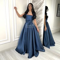 فستان انيق بترولي