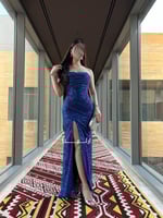 فستان وف نيلي