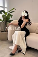 فستان توب ابيض واسود بفيونكه