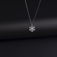 سلسال فضة عيار 925 بتصميم بلورة الثلج