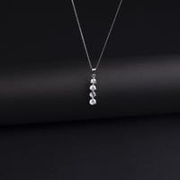 سلسال فضة عيار 925 بفصوص زركون متشابكة