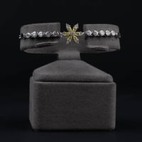 اسوارة فضة نسائي مزينة بالنجمة المذهبة