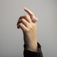 خاتم فضة نسائي جولدن روز ملكي بفصوص زركون متدرجة و...