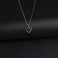 سلسال فضة عيار 925 بتصميم القلب والسهم