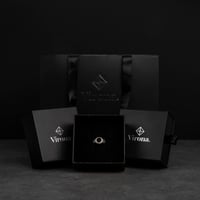 خاتم رجالي فضة بحجر اونكس اسود