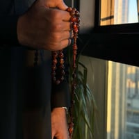 سبحة بكلايت أحمر خمري