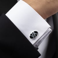 كبك رجالي فضة مع تصميم فخم