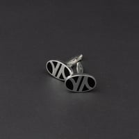 كبك رجالي فضة مع تصميم فخم