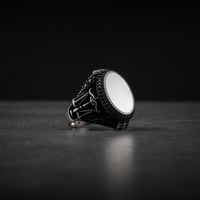 خاتم رجالي فضة استرليني عيار 925 بنقش الميزان