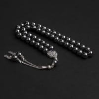 سبحة بحجر الهيماتيت مع شكة فضة 10مل