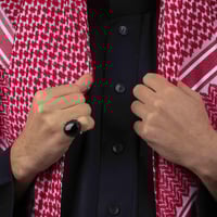 خاتم رجالي فضة مزين بحجر أونيكس أسود