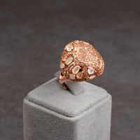 خاتم فضة نسائي جولدن روز بفصوض زركون متدرجة برتقال...