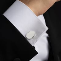 كبك رجالي فضة مع حجر