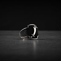 خاتم رجالي فضة استرليني مع تصميم سيف ذو الفقار