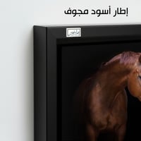 HR89 لوحة فنية معاصرة تصور رأس حصان عربي أصيل بلون...