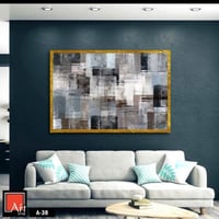 A-38 " لوحة فنية جدارية بتصميم تجريدي يدمج تدرجات...