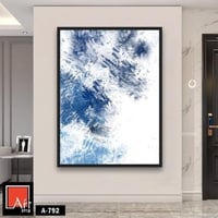 A792 لوحة فنية تجريدية مائية تجمع بين الأزرق والأب...
