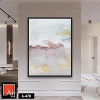 A470 لوحة فنية تجريدية بألوان الباستيل الناعمة، تع...