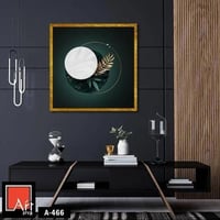 A466 لوحة فنية معاصرة تجمع بين الأشكال الهندسية وأ...