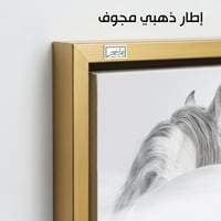 HR73 لوحة فنية معاصرة بالأبيض والأسود تصور رأس حصا...