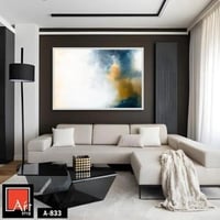 A833 لوحة مائية هادئة تصور منظر طبيعي غامض بألوان...