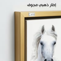 HR96 لوحة فنية معاصرة تصور رأس حصان أبيض ناصع، على...