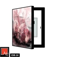 CVR14 لوحة خزانة مخفية وردي-أسود تجريدية