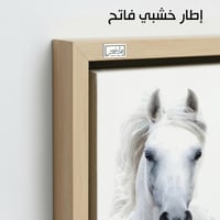HR96 لوحة فنية معاصرة تصور رأس حصان أبيض ناصع، على...