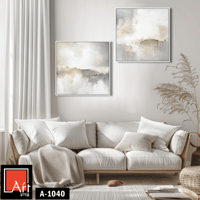 A1040 لوحة ثنائية بألوان حيادية هادئة