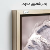 HR57 لوحة رأس حصان أبيض بخلفية ترابية هادئة - فن م...