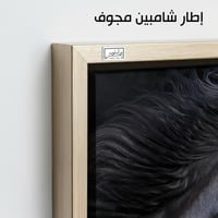 HR48 لوحة فنية معاصرة تصور رأس حصان أسود بجمال لاف...