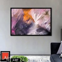 A227 لوحة تجريدية بألوان ناعمة تتنوع بين الأرجواني...