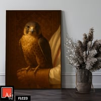 FLC23 لوحة صقر، ألوان دافئة، فخامة.