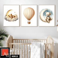 NSR13 ثلاث لوحات دببة وأحلام سماوية.