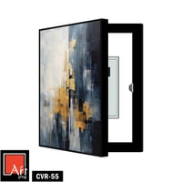 CVR55 لوحة تجريدية بالأزرق والذهبي