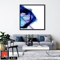 A311 لوحة فنية تجريدية بأسلوب حديث بألوان الأزرق و...