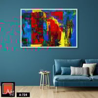 A724 لوحة فنية تجريدية نابضة بالحياة تتألق بمزيج ج...