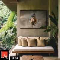 HR56 للوحة فنية معاصرة تصور قطيعاً من الخيول البري...