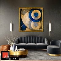 A-8 "لوحة فنية بتصميم عصري جذاب يتكون من أشكال هند...