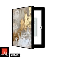 CVR49 لوحة خزانة مخفية، رمادي وذهبي