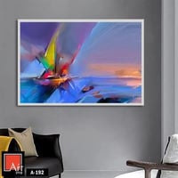 A192 لوحة جدارية تجريدية بألوان نابضة بالحياة تدمج...