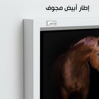 HR89 لوحة فنية معاصرة تصور رأس حصان عربي أصيل بلون...