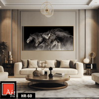 HR60 لوحة فنية معاصرة بالأبيض والأسود تصور ثلاثة أ...