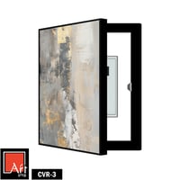 CVR3 لوحة خزانة مخفية بالرمادي والذهبي