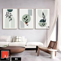 B5 ثلاث لوحات زخارف نباتية هادئة.