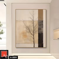 A1024 لوحة شجرة تجريدية بألوان هادئة