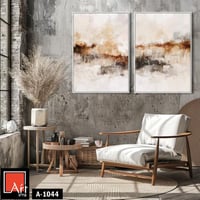 A1044 لوحة ثنائية بألوان ترابية دافئة