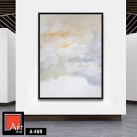 A469 لوحة فنية تجريدية بألوان هادئة، تعبر عن الطبي...
