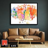 A472 لوحة فنية تجريدية بألوان زاهية، تعبر عن الفرح...